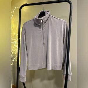 Athleta Light Gray Zip-Up Jacket. XS